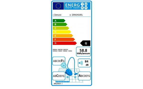 ZANUSSI ZAN2410EL - &Eacute;tiquette &eacute;nergie