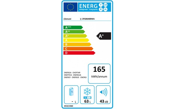 ZANUSSI ZFG06400WA - &Eacute;tiquette &eacute;nergie