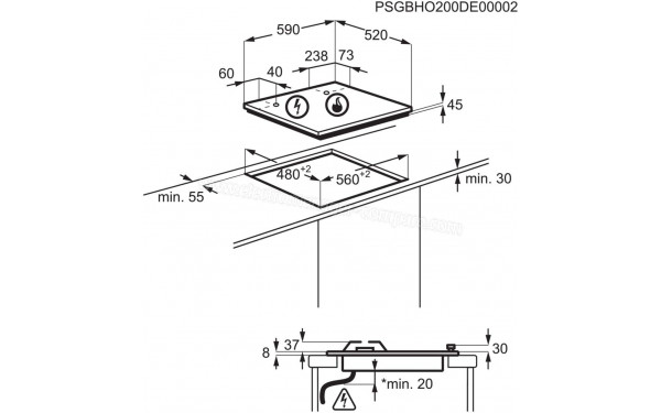 ZANUSSI ZGO68410BA - Sch&eacute;ma technique