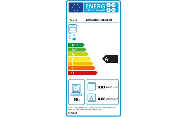 ZANUSSI ZOB10401XK - &Eacute;tiquette &eacute;nergie