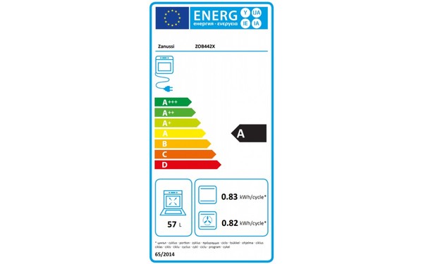 ZANUSSI ZOB442X - &Eacute;tiquette &eacute;nergie