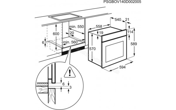 ZANUSSI ZOHNB0W1 - Dimensions