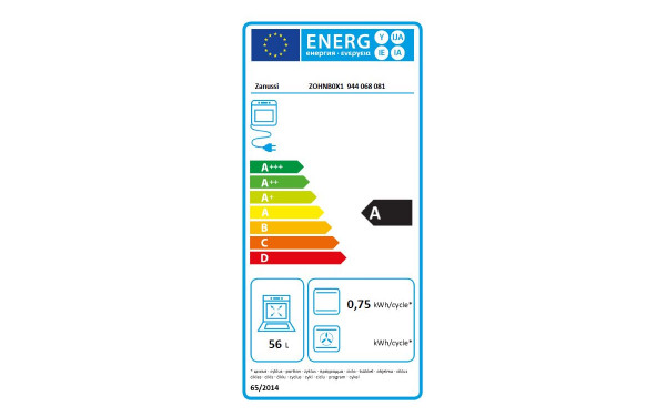 ZANUSSI ZOHNB0X1 - &Eacute;tiquette &eacute;nergie