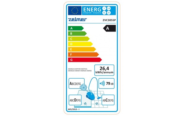 ZELMER ZVC305SP - &Eacute;tiquette &eacute;nergie
