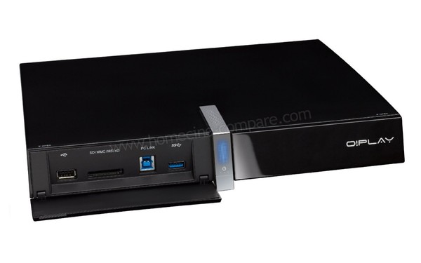 ASUS OPlay TV Pro (sans DD) - Vue de face par le dessus, fa&ccedil;ade ouverte