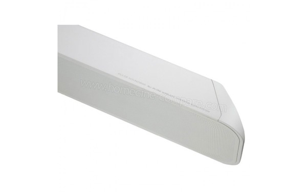 BLUESOUND Pulse SoundBar Blanc - Vue 3/4 droite