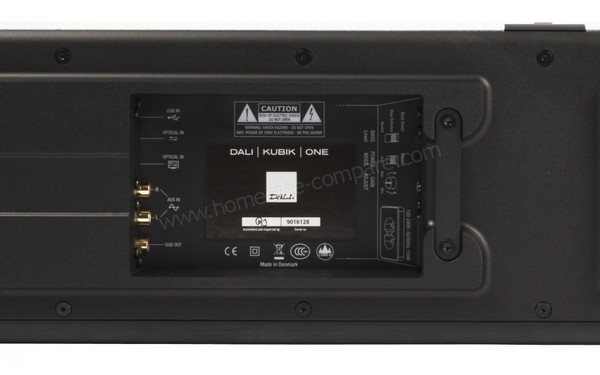 DALI KUBIK ONE Noir - Connectique - Vue de face