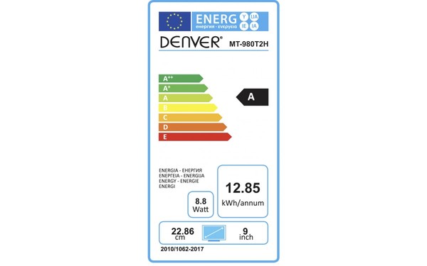 DENVER MT-980T2H - &Eacute;tiquette &eacute;nergie