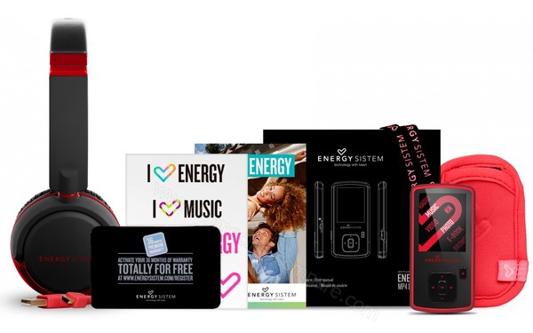 ENERGY SISTEM Energy MP4 DJ 2 Ruby Rouge - Accessoires fournis