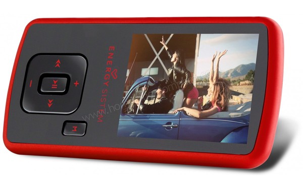 ENERGY SISTEM Energy MP4 DJ 2 Ruby Rouge - Position horizontale du Baladeur vid&eacute;o