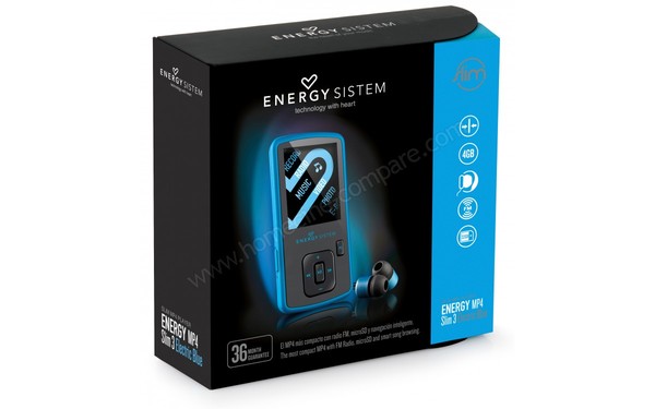 ENERGY SISTEM Energy MP4 Slim 3 Bleu 4 Go - Packaging