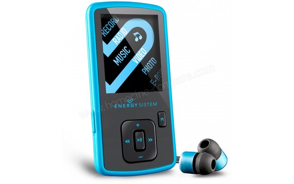 ENERGY SISTEM Energy MP4 Slim 3 Bleu 8 Go - Vue 3/4 gauche