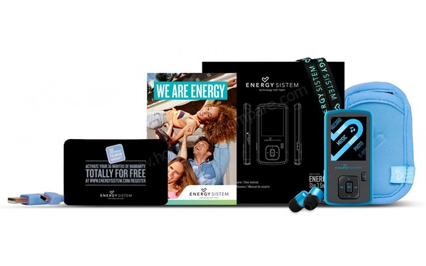 ENERGY SISTEM Energy MP4 Slim 3 Bleu 8 Go - Accessoires fournis