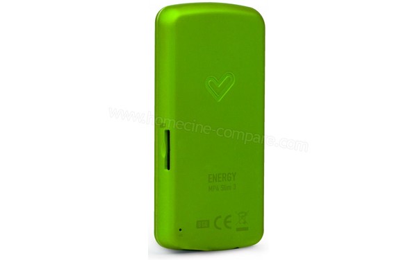 ENERGY SISTEM Energy MP4 Slim 3 Vert 8 Go - Vue de l'arri&egrave;re
