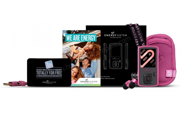 ENERGY SISTEM Energy MP4 Slim 3 Rose 4 Go - Accessoires fournis