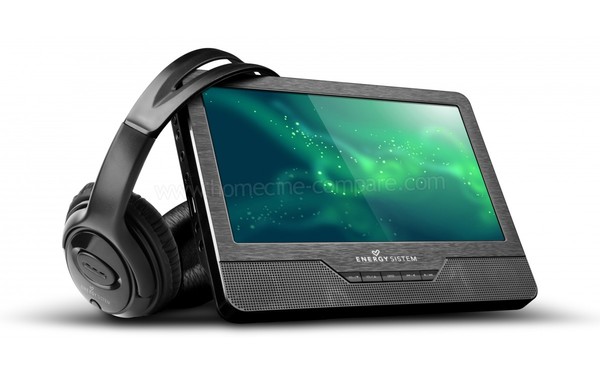 ENERGY SISTEM Car Media Player r9 Traveller - Vue 3/4 gauche + Casque