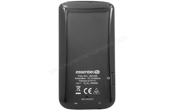 ESSENTIELB Enjoy 8 Go Noir - Vue de l'arri&egrave;re