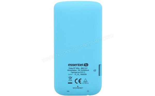 ESSENTIELB Enjoy BT 8 Go Turquoise - Vue de l'arri&egrave;re