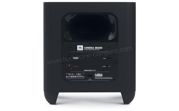 JBL Cinema SB450 - Vue de l'arri&egrave;re - caisson de basses