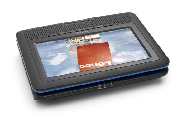 LENCO DVP-736 Bleu - Ecran rabattu compl&egrave;tement