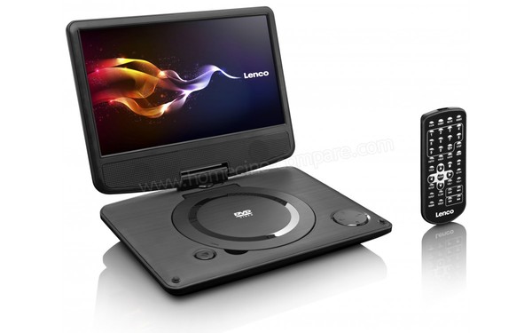 LENCO DVP-933 - Vue 3/4 gauche avec t&eacute;l&eacute;commande