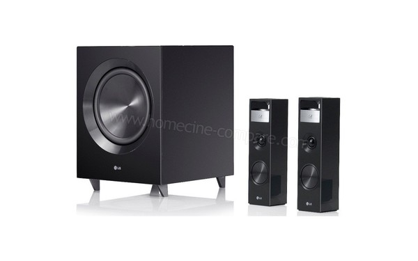 LG BH9220B - Zoom sur le caisson et 2 satellites