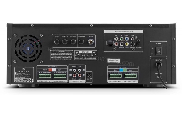 MALONE Mega Party Sound - Connectique