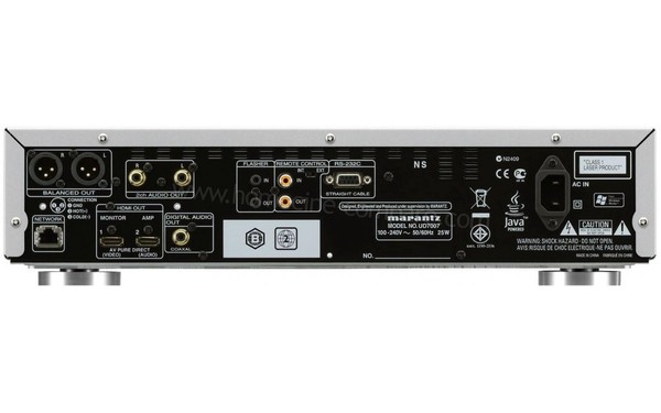 MARANTZ UD7007 Argent - Vue arri&egrave;re + connectique