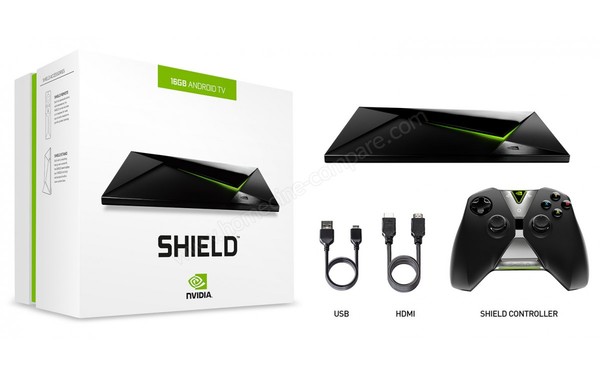 NVIDIA Shield Android TV 16 Go 2015 - Packaging et accessoires fournis