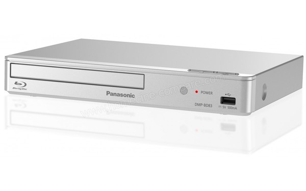 PANASONIC DMP-BD83EG Argent - Vue 3/4 droite
