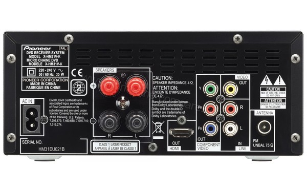 PIONEER X-HM31V-K - Connectique