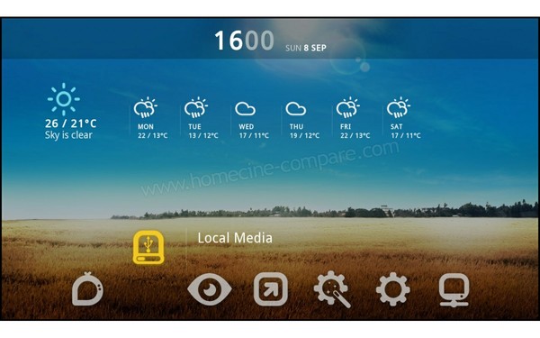 POPCORN HOUR A-410 Pro - Menu d'accueil