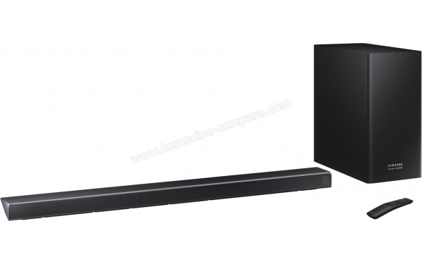 SAMSUNG HW-Q70R - Vue d'ensemble avec t&eacute;l&eacute;commande