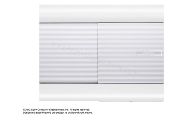 SONY PS3 Ultra Slim Blanche 500 Go - Vue du dessus