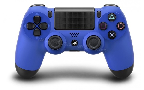 SONY PS4 Blanche 2 manettes - DualShock 4 bleue