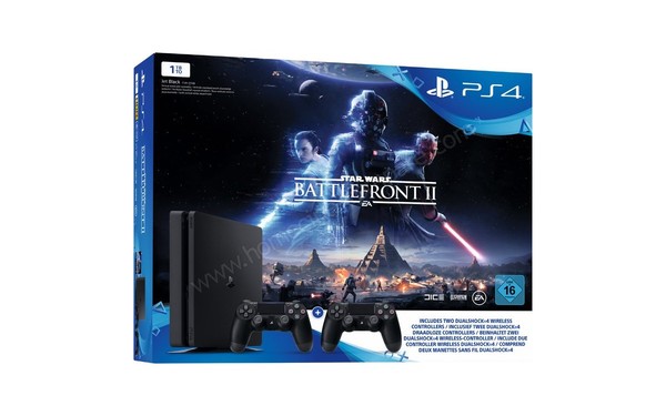 SONY PS4 Slim 1 To Battlefront II 2 Man. Imports EU - Pack