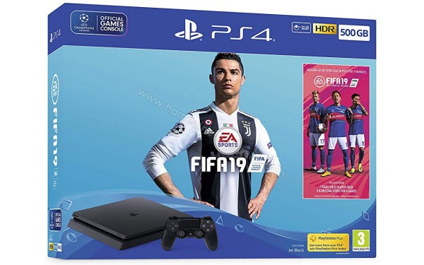 SONY PS4 Slim 500 Go FIFA 19 Imports EU - Pack