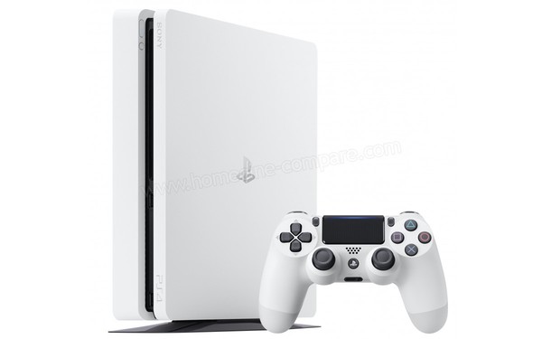 SONY PS4 Slim Blanche 500 Go Imports EU - Position verticale