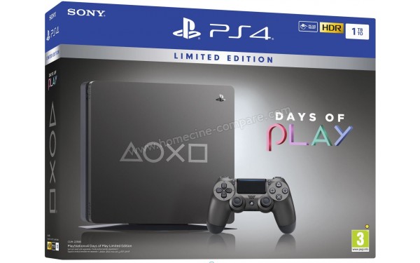 SONY PS4 Slim 1 To Noire Days of Play 2019 - Pack