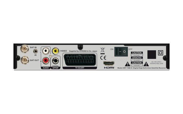 STRONG SRT 7300 CI+ - Vue arri&egrave;re + connectique