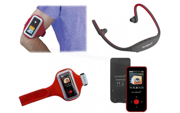 SUNSTECH Celeste 4 Go Rouge - Vue multiple