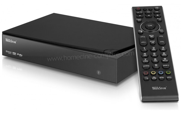 TREKSTOR SmartTV Station - Vue 3/4 droit avec t&eacute;l&eacute;commande