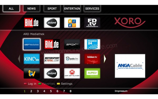 XORO HRS 8900 Hbb+ - Portail internet