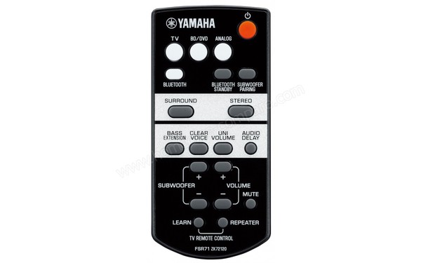 YAMAHA YAS-203 Noir - T&eacute;l&eacute;commande
