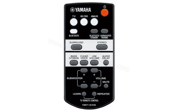 YAMAHA YAS-203 Blanc - T&eacute;l&eacute;commande
