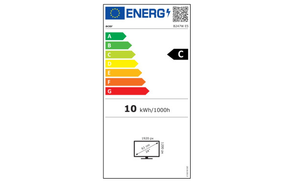 ACER B247WE5bmiprx - &Eacute;tiquette &eacute;nergie v2