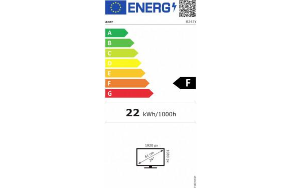 ACER B247Ybmiprxv - &Eacute;tiquette &eacute;nergie v2