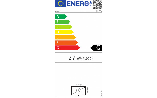 ACER B247YUbmiipprx - &Eacute;tiquette &eacute;nergie v2