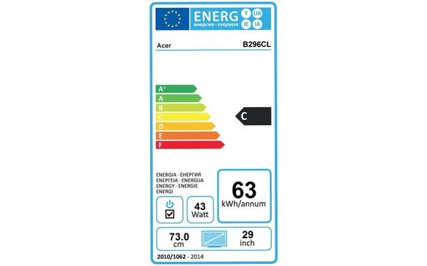 ACER B296CLbmiidprz - &Eacute;tiquette &eacute;nergie
