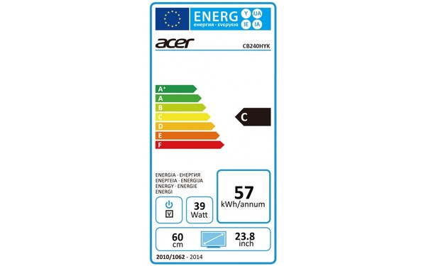 ACER CB240HYKbmjdpr - &Eacute;tiquette &eacute;nergie